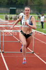 Womens under-20s 100 metres hurdles, 2019 North Eastern Track and Field Champs., Middlesbrough. Photo:  David T. Hewitson/Sports for All Pics